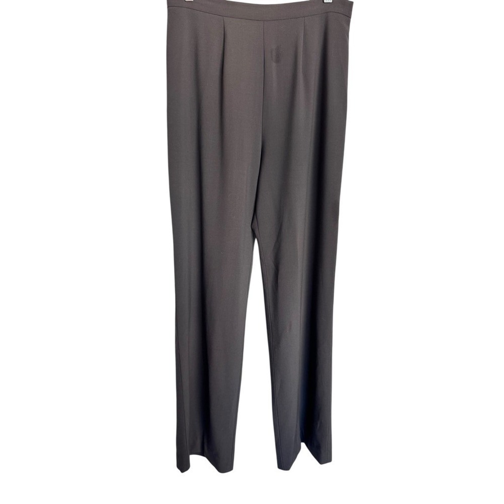 TSE Wool Designer Pants Women's 12 Black Straight Leg Designer Workwear Timeless